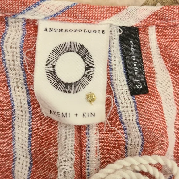 Anthropologie Red and White Embroidered Blouse - Picture 2 of 9